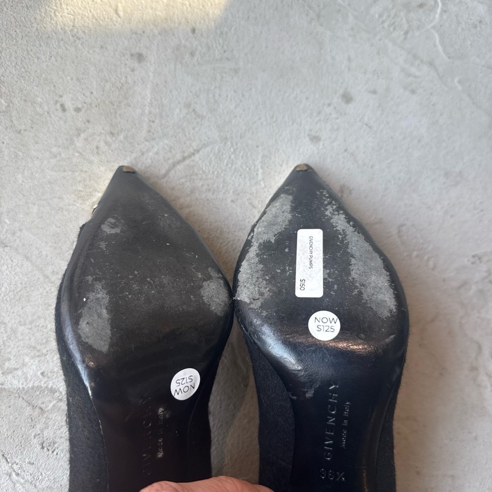 Givenchy Metallic Gold Pointed-Toe Pumps - Picture 6 of 6